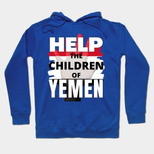 Help the children of Yemen - Red white and black flag colors Hoodie